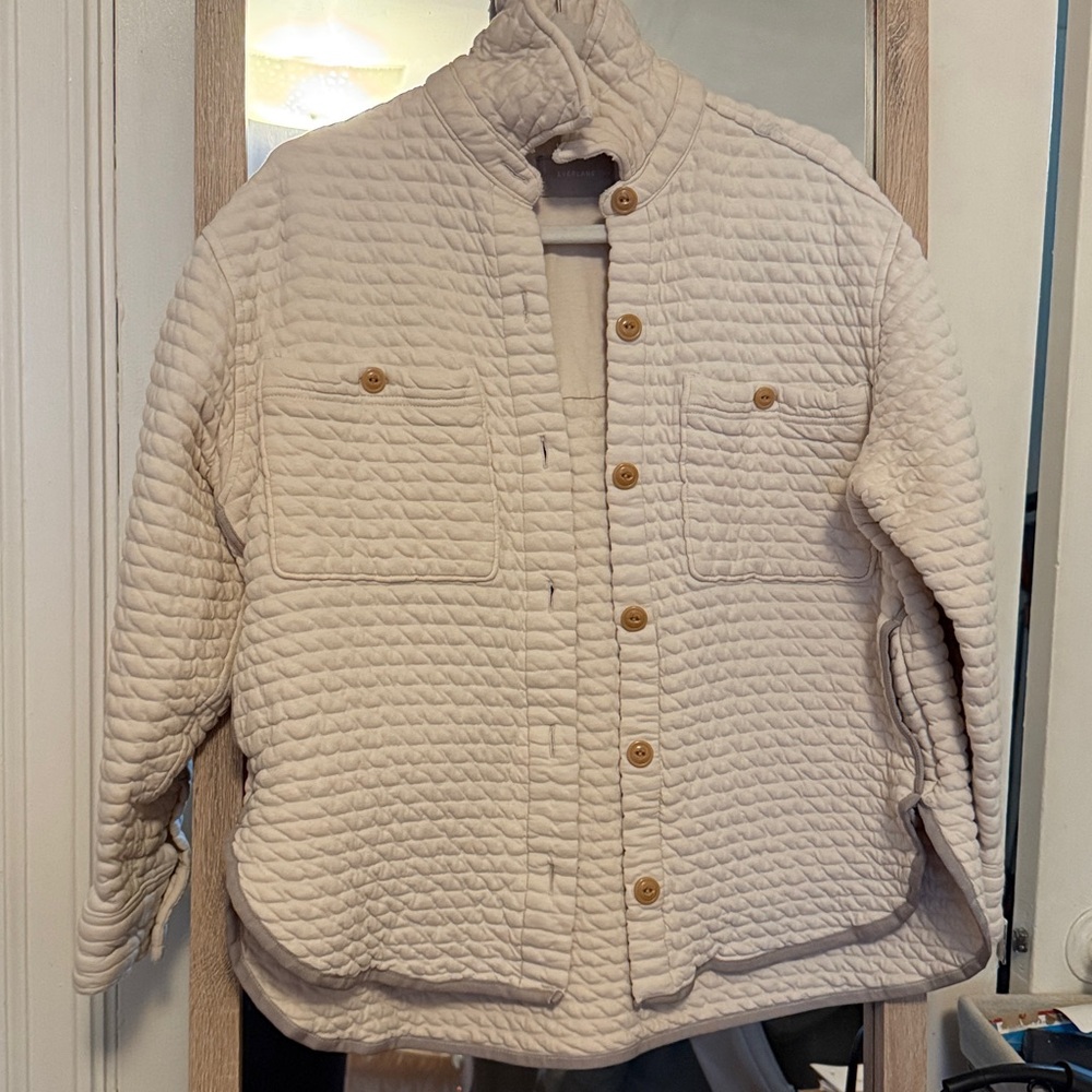 Everlane Quilted Jacket - Cream/Beige